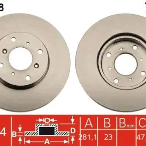 Dostępne od ręki TARCZA HAM. HONDA P. CIVIC 1,8 16V 97-01