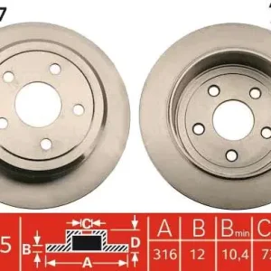 Tylko do końca tygodnia TARCZA HAM. CHRYSLER T. 300C 05-