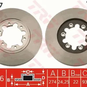 Zamów teraz TARCZA HAM. FORD P. RANGER 2,5 TD 4X4 99-06