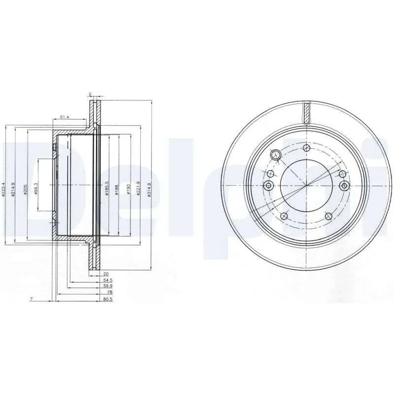 Okazja TARCZA HAM. TYLNA 315X20 KIA SORENTO (JC) 08/2002=>