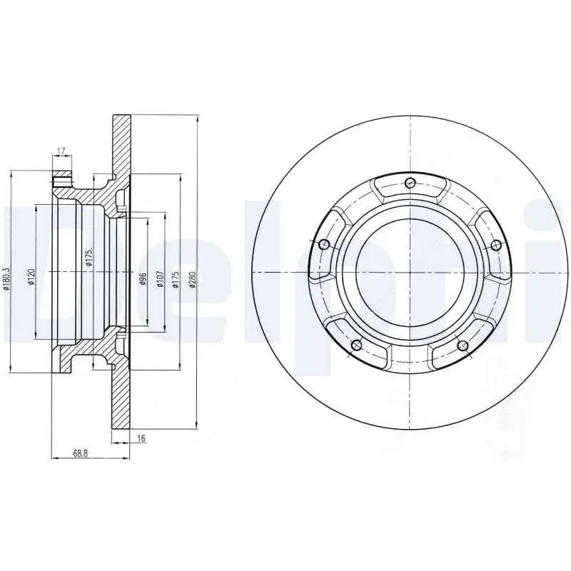 Zniżka TARCZA HAM. TYLNA FORD TRANSIT 2006=>